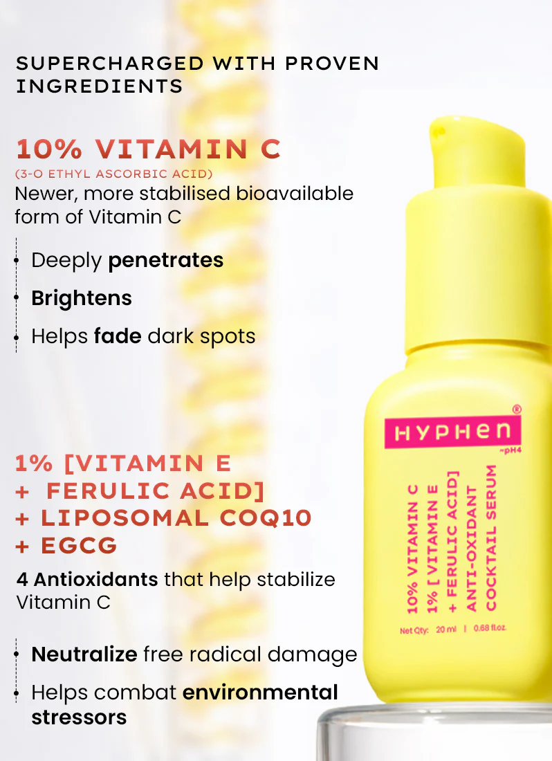 10% VITAMIN C SERUM with 1% [VITAMIN E + FERULIC ACID] - 20ml - Image 3
