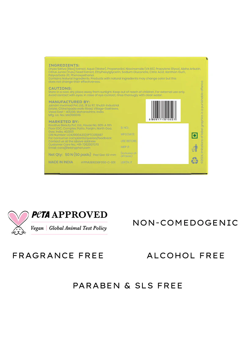 Brightening Serum Pads with 44% Rice Water - 50 pads - Image 11