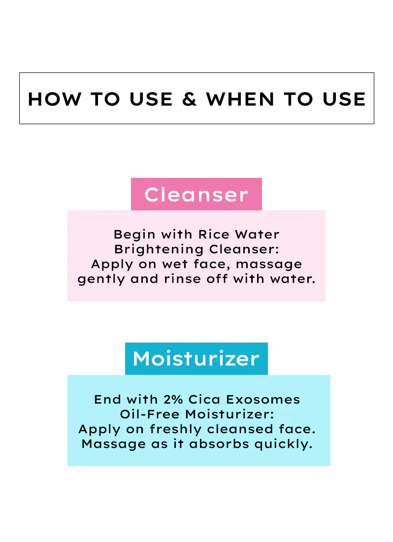 Hydration Duo: 2% Cica Exosomes Hydra Balance Oil - Free Moisturizer & Rice Water Brightening Cleanser - Image 12